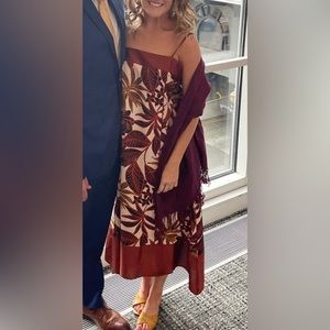 DKNY floral midi dress